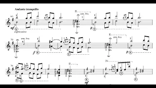 Isaac Albéniz - Asturias (Leyenda) for Guitar (Score video)