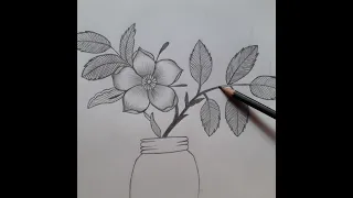 Awesome flower art step by step for beginners. Sketch flower. #pencilart #flowers #sketch