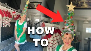 Christmas Tree Head! Great Crazy Hair day idea How to