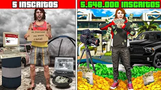 Passei de YOUTUBER POBRE para RICO no GTA 5!!