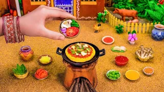 Miniature Tawa Pizza Recipe | No Oven Pizza Recipe | Tiny Foodkey | Pizza Without Yeast
