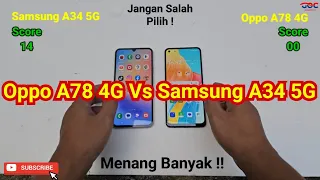 Oppo A78 4G VS Samsung A34 5G | Speed Test  Comparations Jangan Salah Pilih 💋😘☺️😚😍💝😊🤗🥰🫰😅😂🤣💘😆🤩❤️🫂❤️‍🩹