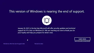 UPDATE Microsoft starts displaying Windows 8.1 full-screen "End of Support" warnings