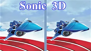 Sonic Racing 3D video 3 SBS VR box google cardboard