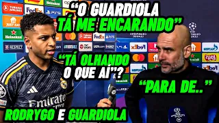 A ENCARADA SURPREENDENTE DE GUARDIOLA PRA ClMA DE RODRYGO PÓS REAL MADRID ELIMINAR CITY DA CHAMPIONS