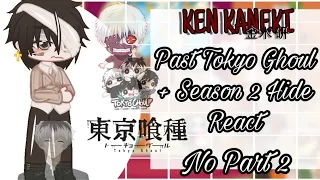 Past Tokyo Ghoul + Season 2 Hide react| No part 2| Tokyo Ghoul| Fxuzzy Wannabe| Read description|