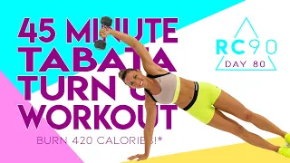 45 Minute Tabata Turn Up Workout! 🔥Burn 420 Calories!* 🔥Day 80 | RC90