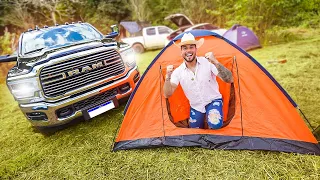 FUI DE DODGE RAM PRO ACAMPAMENTO !! * miteiiii 😂😂😂 *