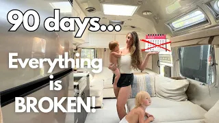 Full Time Living in an Airstream? | Everything is BREAKING! | Best Travel Trailer to Live in 2024