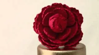 Red Closed Peony Gumpaste Sugarflower