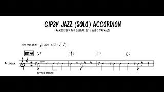 Gipsy Jazz (Solo) Accordion - Transcription for Guitar