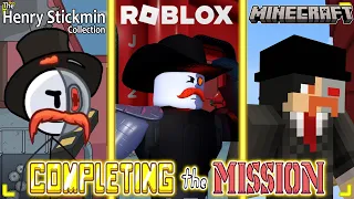 Toppat Civil Warfare - The Comparison between Henry Stickmin / Portrayed by Roblox and Minecraft