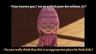 FRENCH LESSON - learn french with a movie : Despicable Me ( french + english sub ) part4