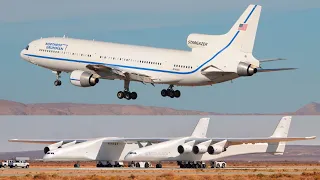 Stargazer Last L-1011 Tristar Flying and Stratolaunch  High Speed Taxi Test #N140SC