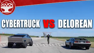 Cybertruck vs Delorean Drag Race