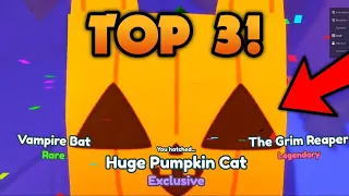 Top 3 YouTubers Hatching HUGE PUMPKIN CAT! 🎃 | Pet Simulator X Roblox