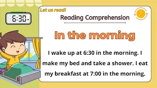 Reading Comprehension Practice I My Daily Routine (TIME) I  Let Us Read! I with Teacher Jake