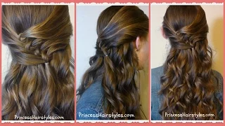 Diagonal Knots Hairstyle Tutorial, Princess Hairstyles