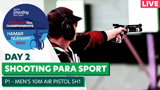 Hamar 2022 | Day 2 | P1 - men's 10m air pistol SH1 | WSPS 10m European Championships