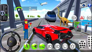 3d driving class simulator funny police VS Super Speed Train - android game on pc emulator #03