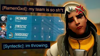 i cant CARRY my GARBAGE teammates in overwatch 2.