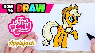 How to draw My Little Pony | Applejack | Kids Drawing | Step by Step | Kids Animation Star