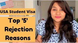 USA Student F1 Visa - Top 5 Rejection reasons & how to avoid them | FREE F1 document checklist