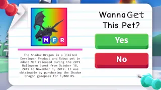 *MUST WATCH* HOW TO GET A FREE SHADOW DRAGON IN ADOPT ME?