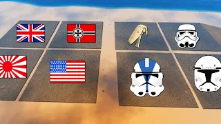 Every Star Wars Army VS Every WW2 Army! - UEBS 2 Ultimate Epic Battle Simulator 2