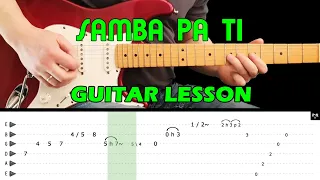 SAMBA PA TI - Guitar lesson (with tabs) - Carlos Santana