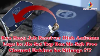 Jio Set Top Box Connect with Normal Dish Antenna Receiver, jio TV set top box details, Jio Dish STB