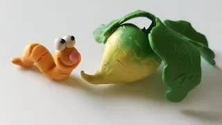 Как слепить Репку 🌱 из пластилина (Modelling Clay Turnip).