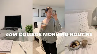 6AM ONLINE COLLEGE MORNING ROUTINE 2021(productive + realistic)