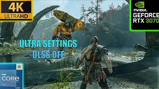 GOD OF WAR 4K ULTRA GRAPHICS Dlss Off |RTX 3070 8GB +i5 13600K