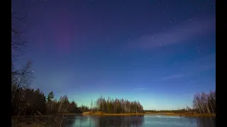 Северное сияние в ночь с 15 на 16 ноября, южнее Ладожского озера.