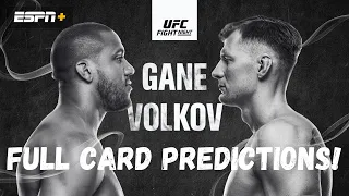 UFC FIGHT NIGHT GANE VS. VOLKOV FULL CARD BREAKDOWN + PREDICTIONS!