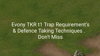 Evony TKR t1 Trap Requirements & Defence Taking Techniques @topgamingfun don't miss. 🥰
