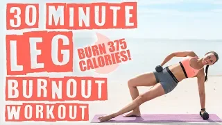 30 Minute Leg Burnout Workout 🔥Burn 375 Calories! 🔥