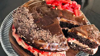 Chocolate Strawberry Cake at home | This is the best cake ever | Ifra Cuisine