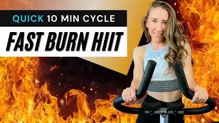 FAST BURN // Quick 10 Minute Spin Class • HIIT Cycling Workout