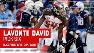 Lavonte David Picks Off Philip Rivers & Returns it for a TD! | Buccaneers vs. Chargers | NFL