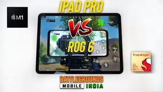 iPad Pro vs Asus ROG Phone 6 BGMI 90FPS Gaming Review - Gyro, Touch response, FPS test