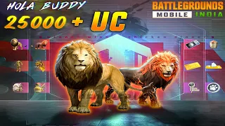 Lion SHER Hola Buddy Crate Opening - Fiery Beast Buddy Set Lucky Spin BGMI PUBG Mobile #bgmi #pubgm