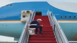 Sleepy Joe Biden Fail From stairs best memes ,,Let's Go Brandon''
