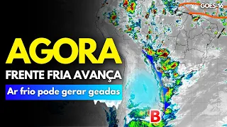 16/04 🥶 FRENTE FRIA ALCANÇA O SUDESTE ENQUANTO ZCIT PROVOCA CHUVAS VOLUMOSAS NO NORTE E NORDESTE