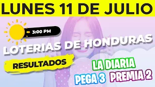 Sorteo 3PM Loto Honduras, La Diaria, Pega 3, Premia 2, Lunes 11 de Julio del 2022 | Ganador 😱🤑💰💵