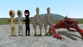 SCP-173 VS SCP-3199 VS SCP-939!! Garrys Mod Sandbox