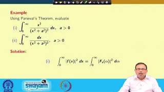 Lecture 36: Parseval's Identity and its Application