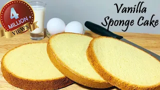 Vanilla Sponge Cake | Sponge Cake Base Recipe | Simple Vanilla Cake | The Perfect Sponge Cake Recipe
