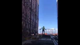 Cargo container lashing and stowage on ships.